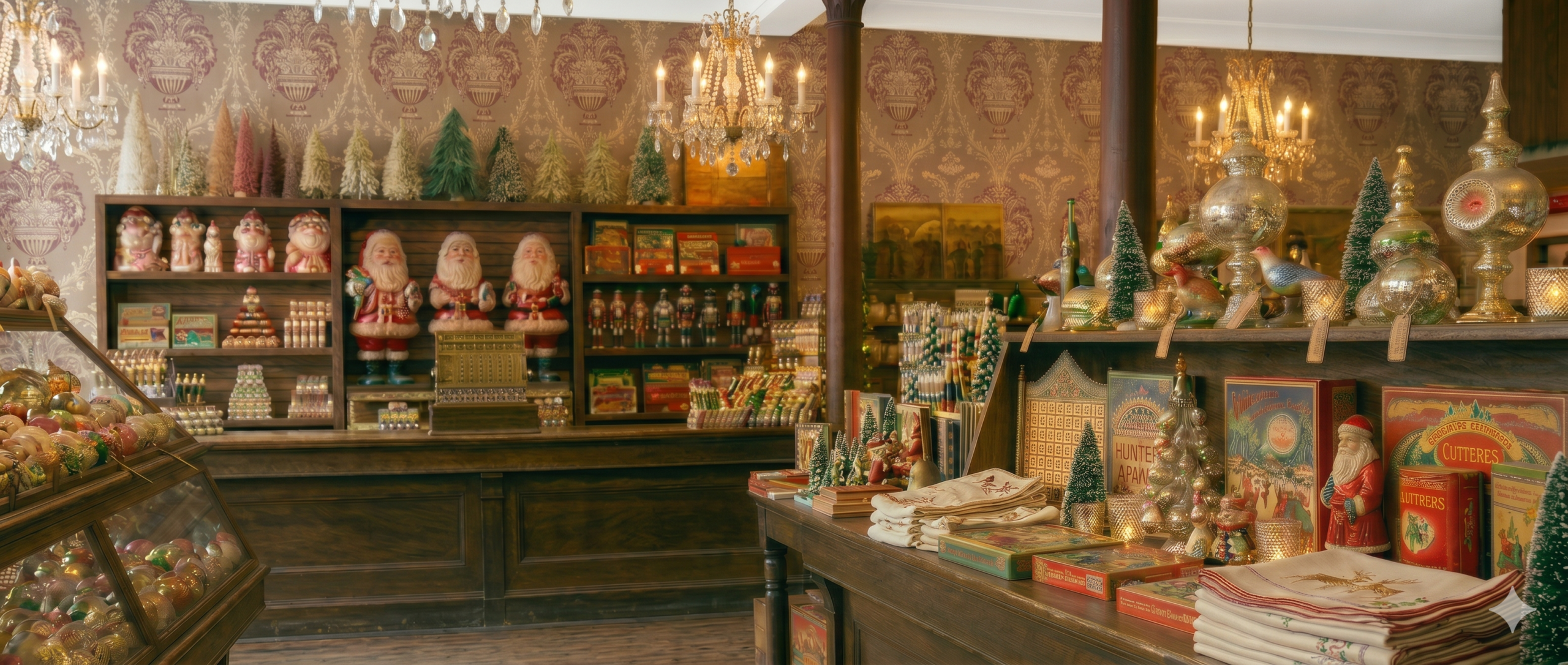 Vintage Christmas storefront
