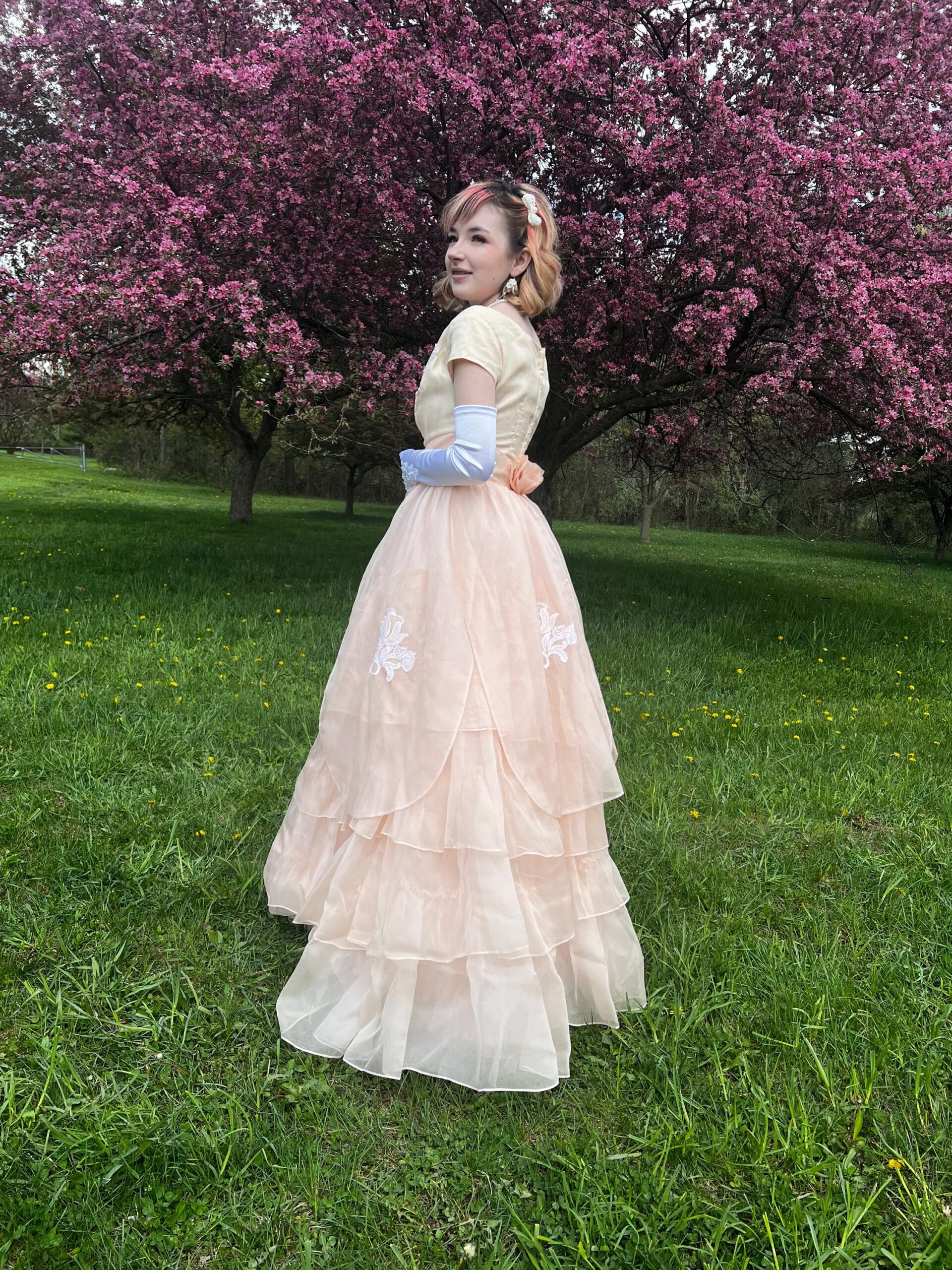 Sweet Kayleigh in her 1950s Prom gown.
